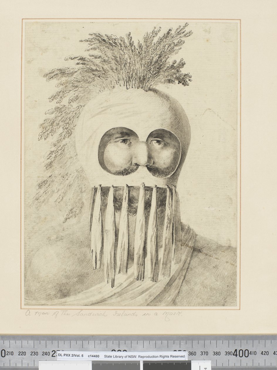 A Man of the Sandwich Islands in a Mask by John Webber
