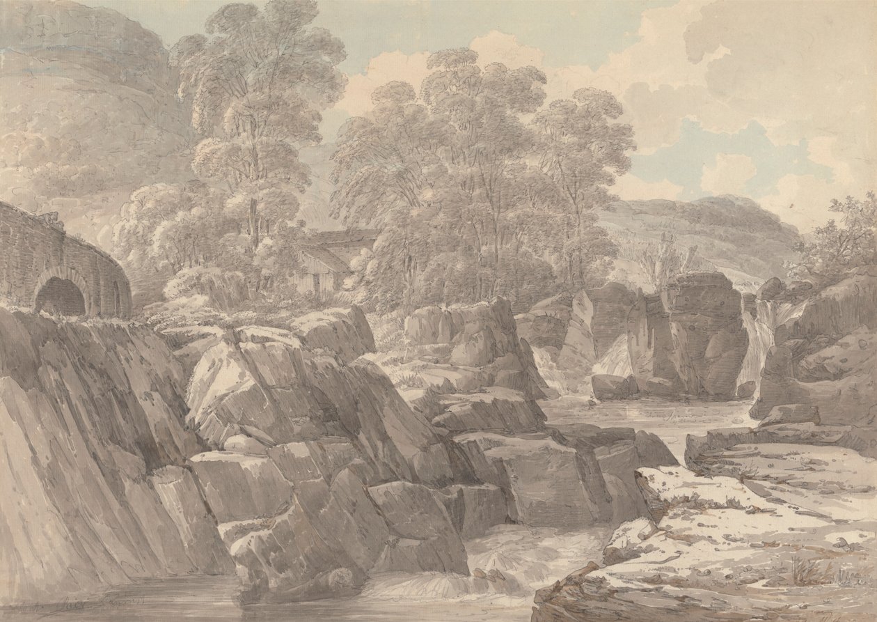 Pont-y-Pair on the River Llugwy near Betws-y-Coed, Denbigh by John Webber