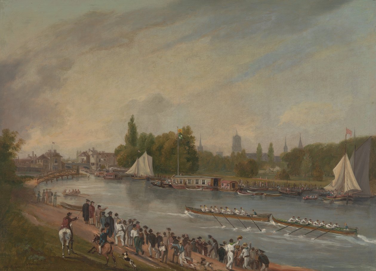 A Boat Race on the River Isis, Oxford, 1822 by John Whessell