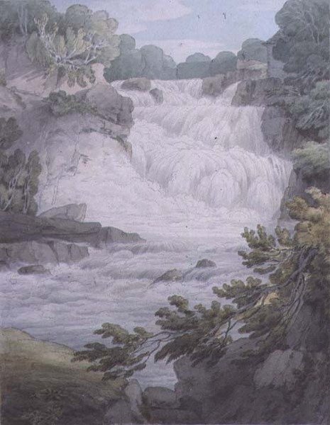 Stonebyers Linn on the Clyde by John White Abbott