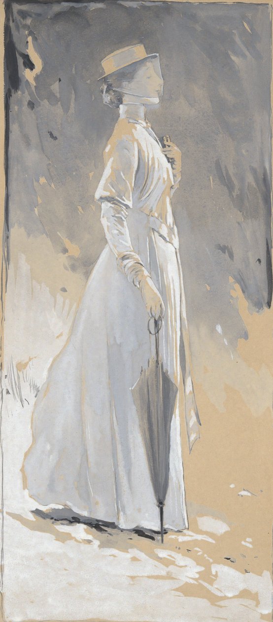 Young Woman in White: Miss Cynthia by John White Alexander