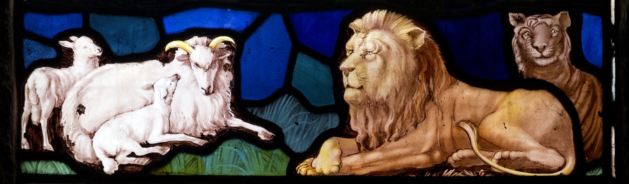 Lambs & Lions, Te Deum, East Window by John William Brown
