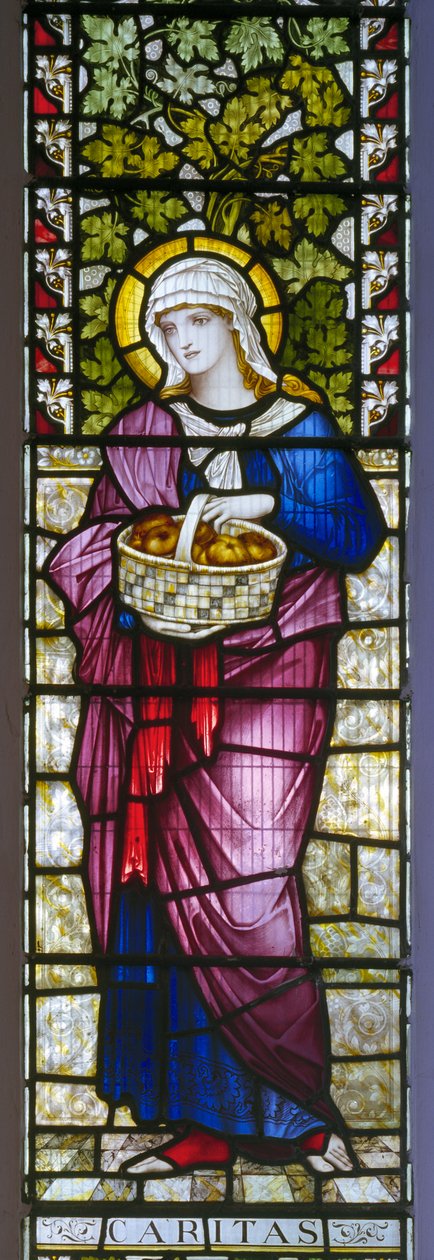 Pulborough, St Mary, James Powell & Sons, John William Brown, Charity by John William Brown