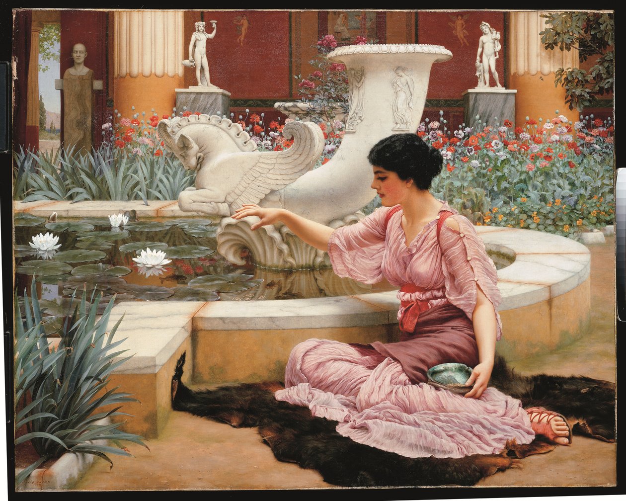 A Pompeian Garden by John William Godward