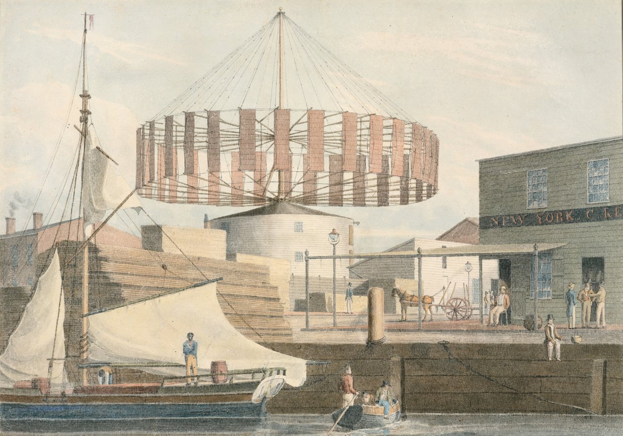 Circular Mill, King Street, New York by John William Hill