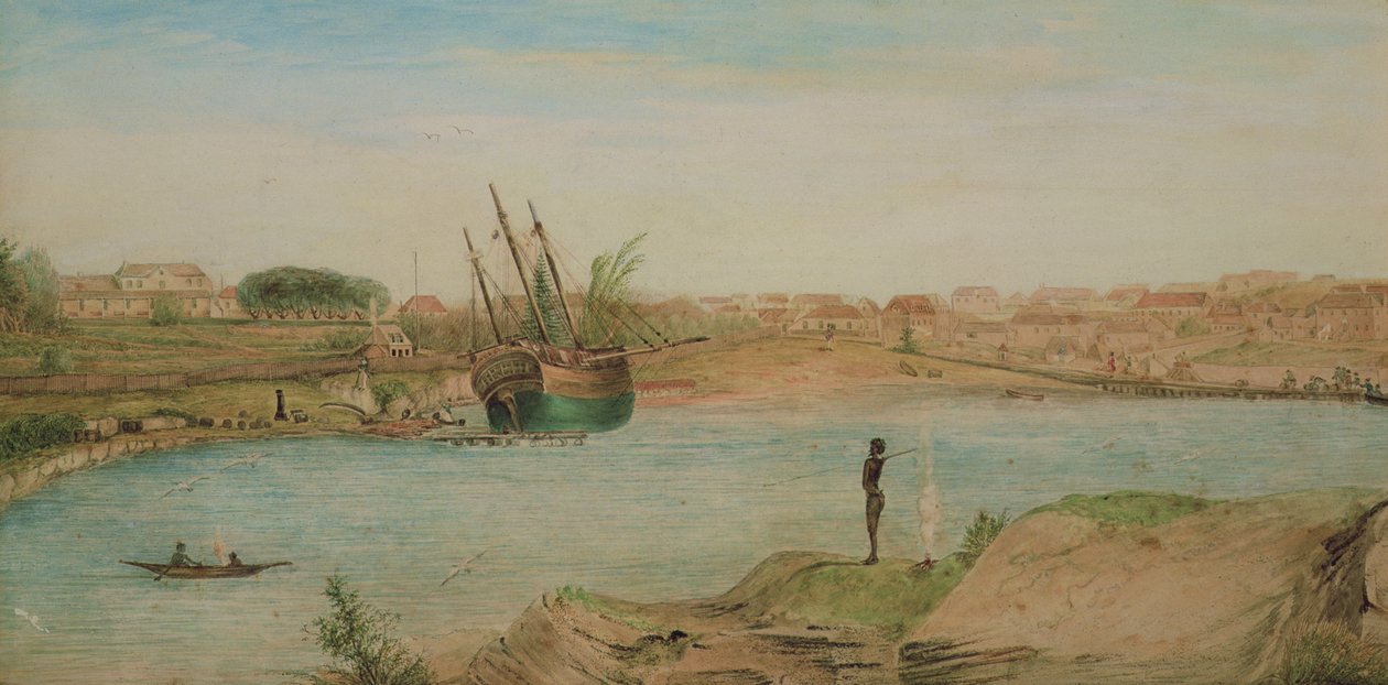 Sydney Cove, Head of the Cove, 1808 by John William Lewin