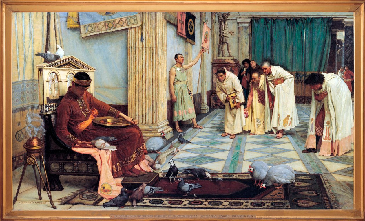The Favorites of the Roman Emperor Honorius (384-423) by John William Waterhouse