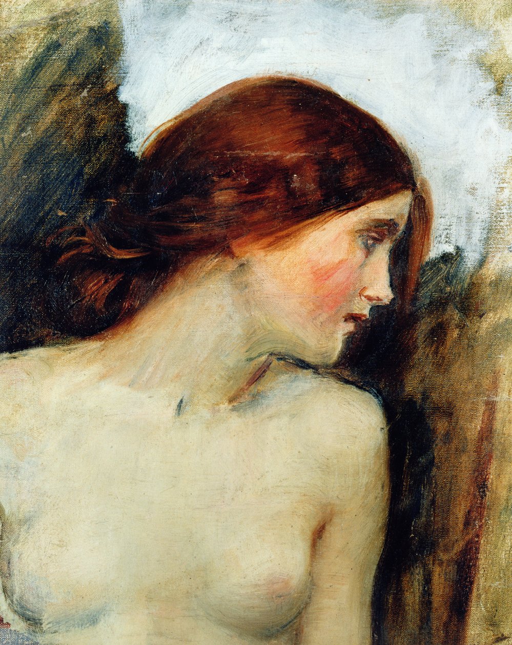 Study for the Head of Echo (detail) by John William Waterhouse