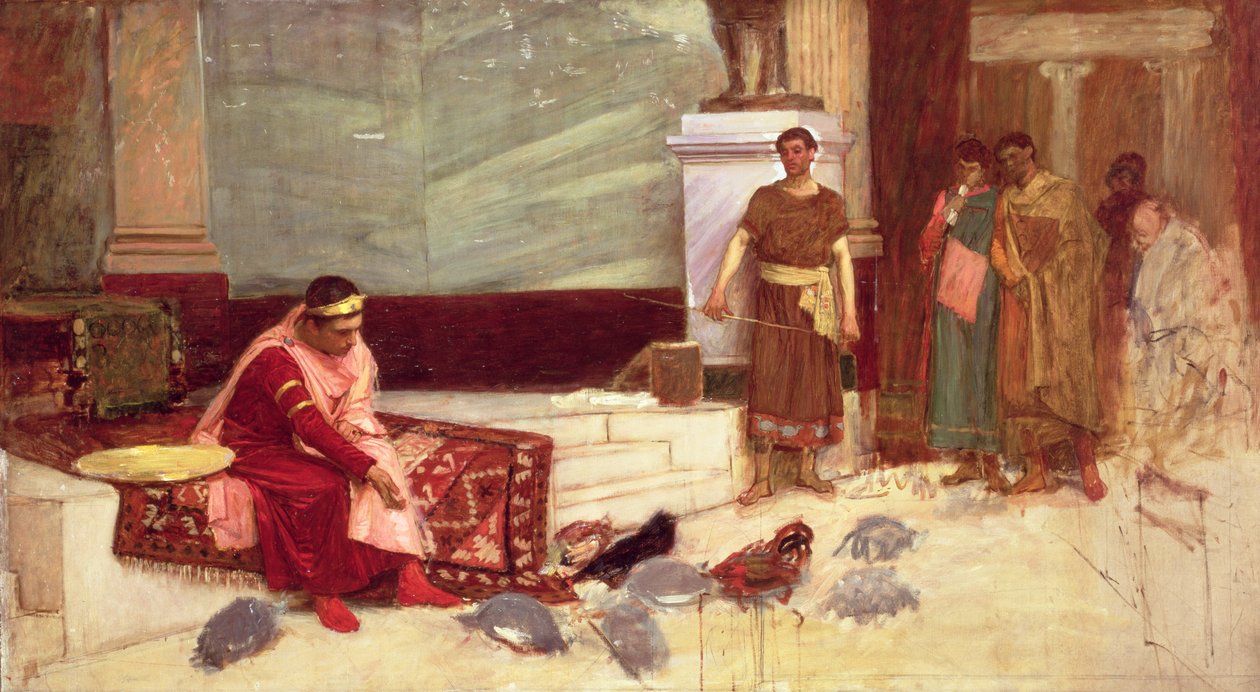 The Favourites of the Emperor Honorius (AD 384-423) by John William Waterhouse