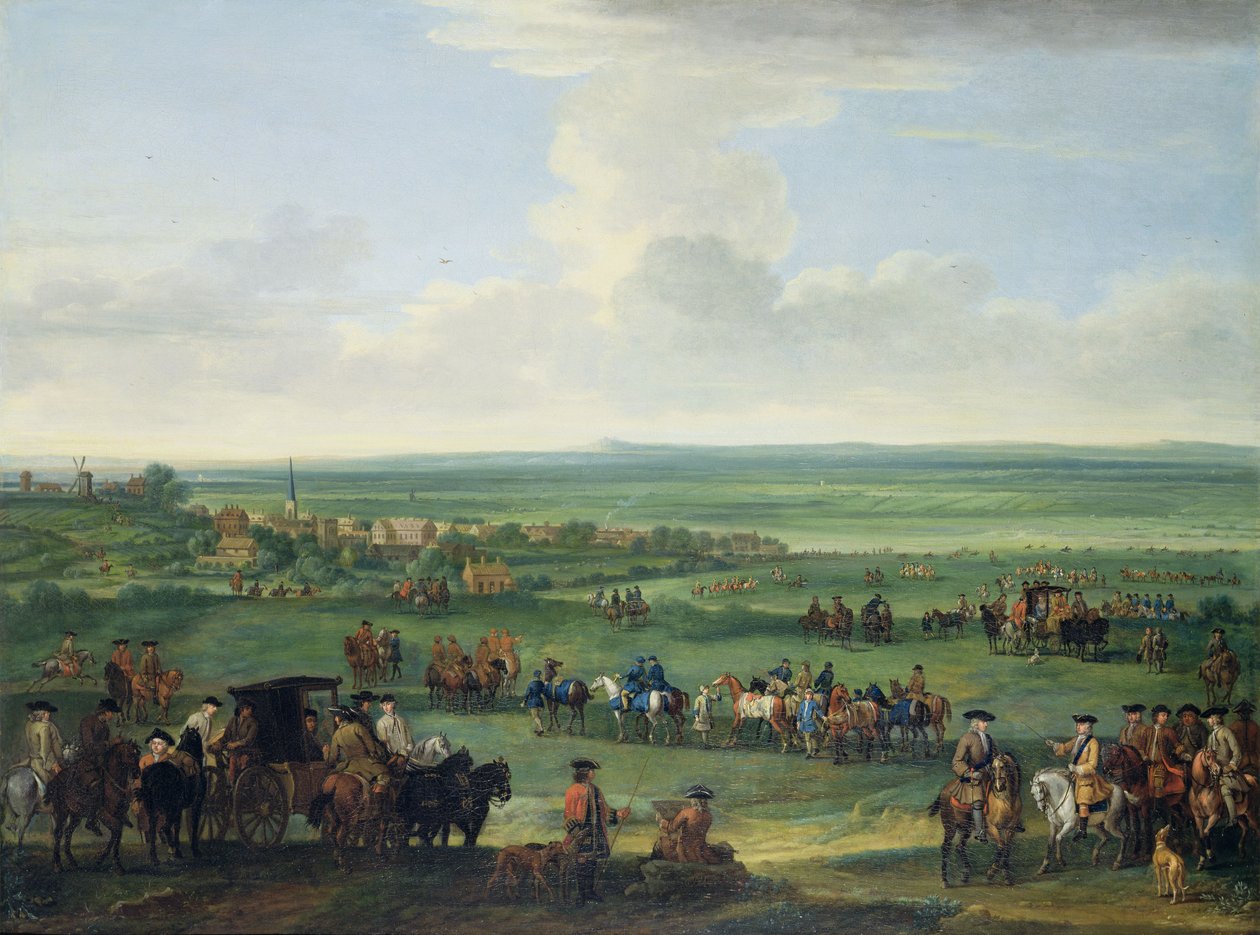 George I at Newmarket, 4th or 5th October 1717 by John Wootton