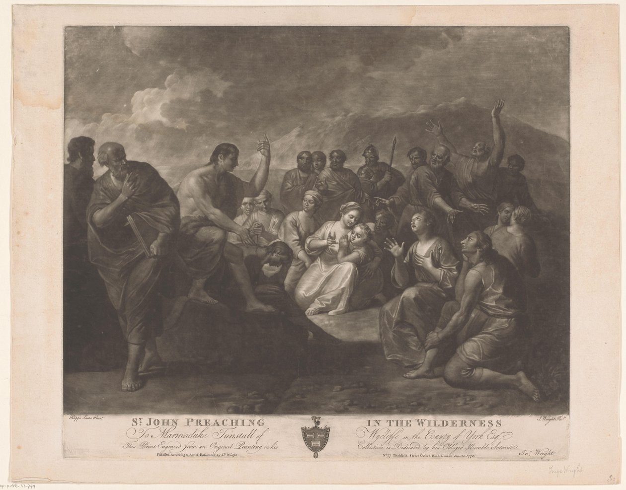 Preaching of John the Baptist St. John Preaching in the Wilderness (title on object) by John Wright