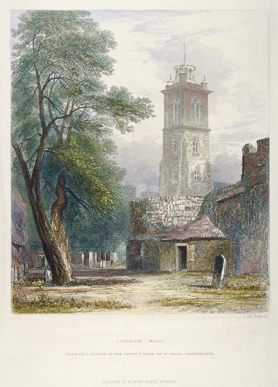 Church of St Giles without Cripplegate, City of London by John Wykeham Archer