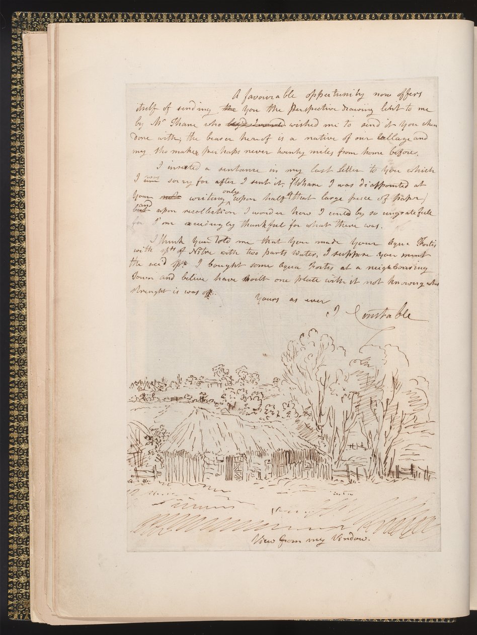 Autograph letter from John Constable to John Thomas Smith, from Memoirs of the Life of John Constable, by Charles Robert Leslie, printed by James Carpenter by John Constable