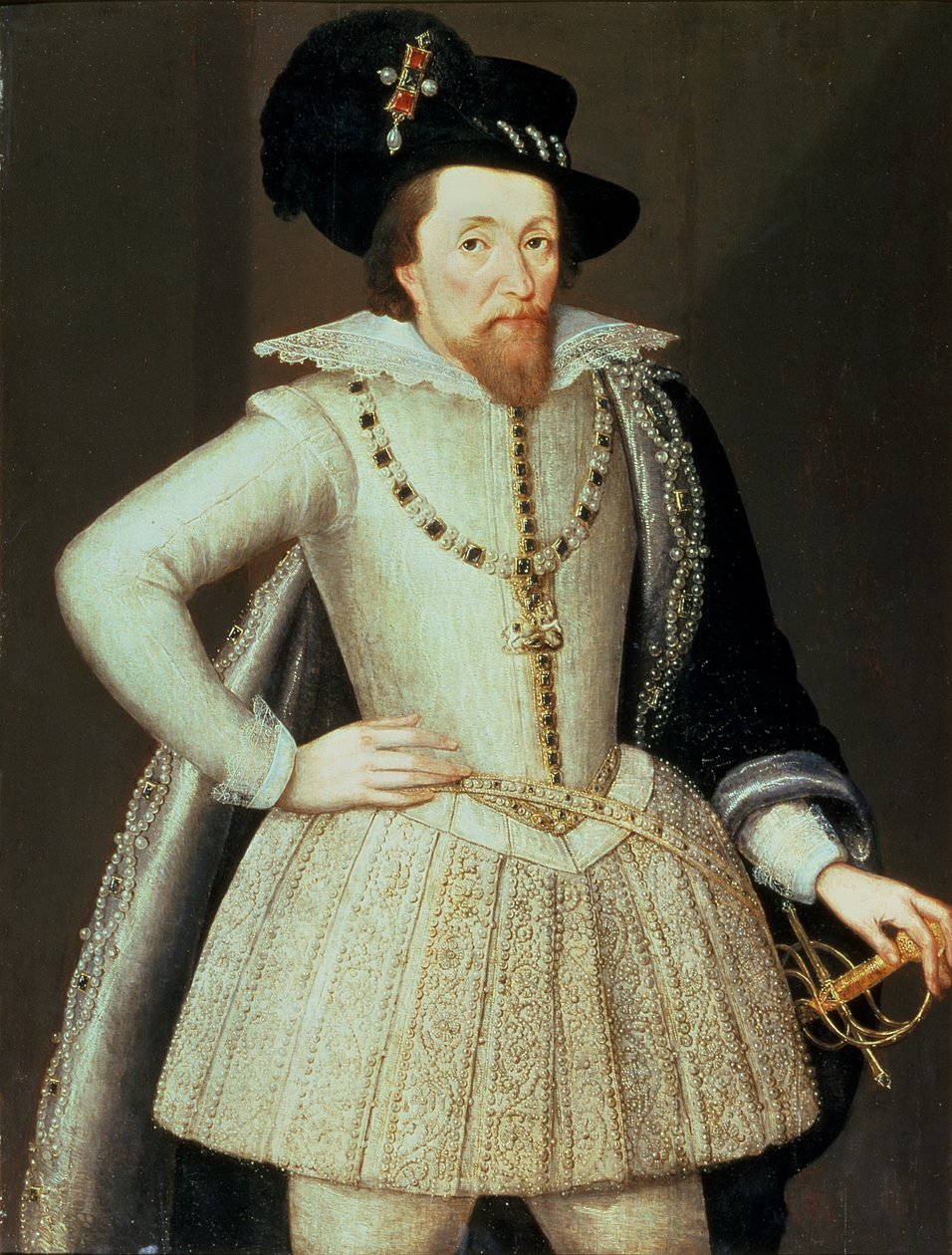 James I, half-length portrait by John de Critz