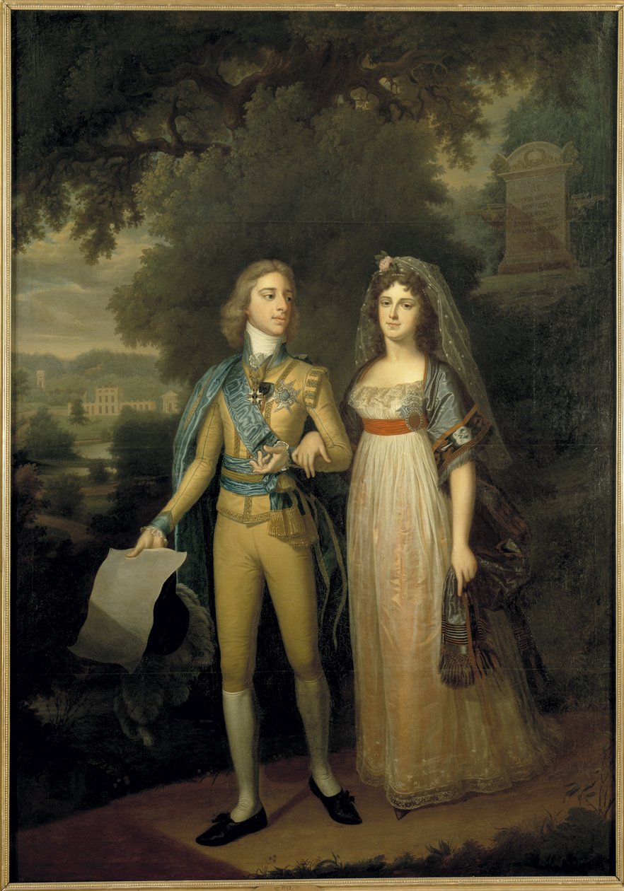 Portrait of Gustav IV Adolf of Sweden and Frederica Dorothea Wilhelmina of Baden, Queen of Sweden by Jonas Forsslund