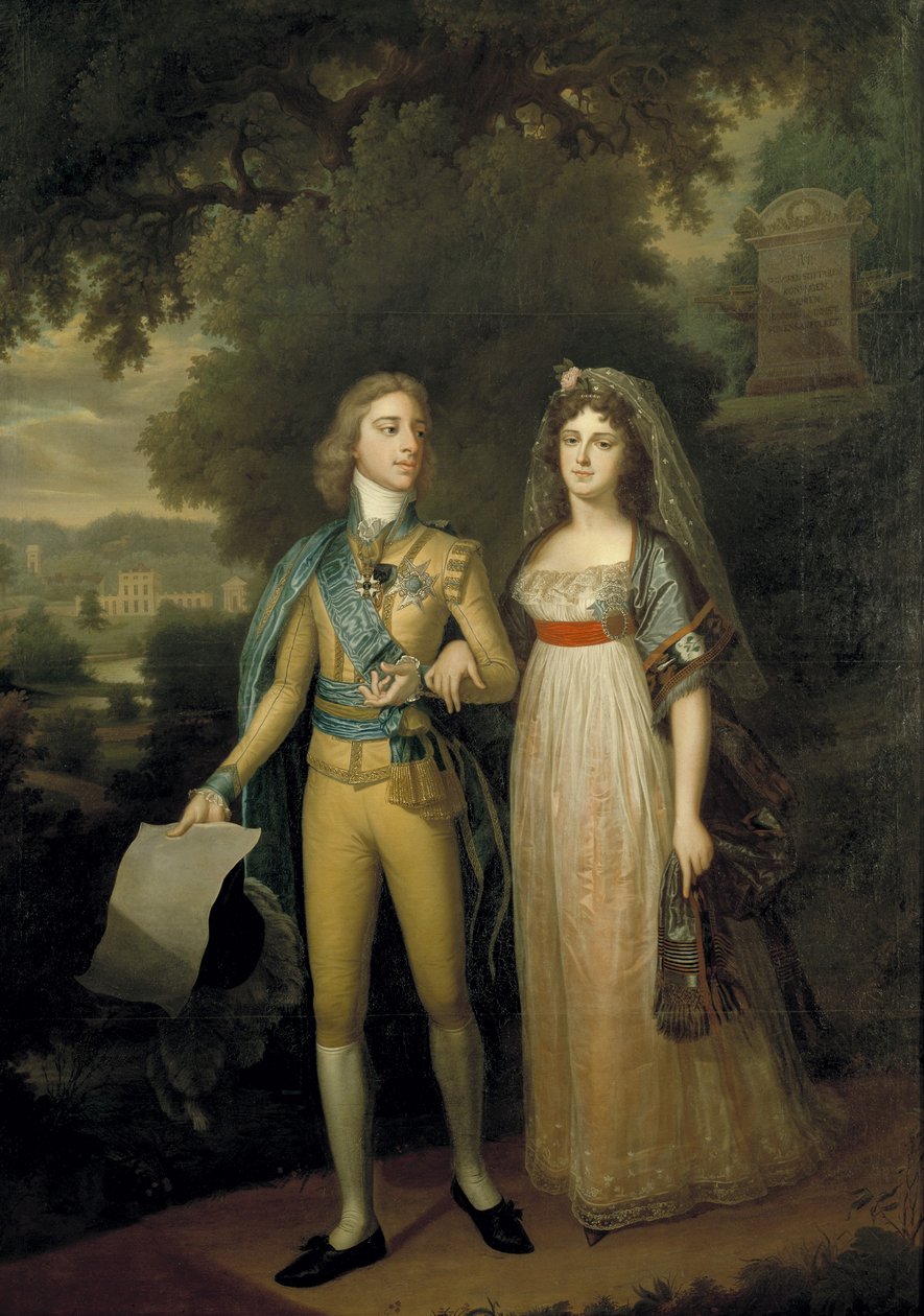 Portrait of Gustav IV Adolf and Frederica of Baden by Jonas Forsslund