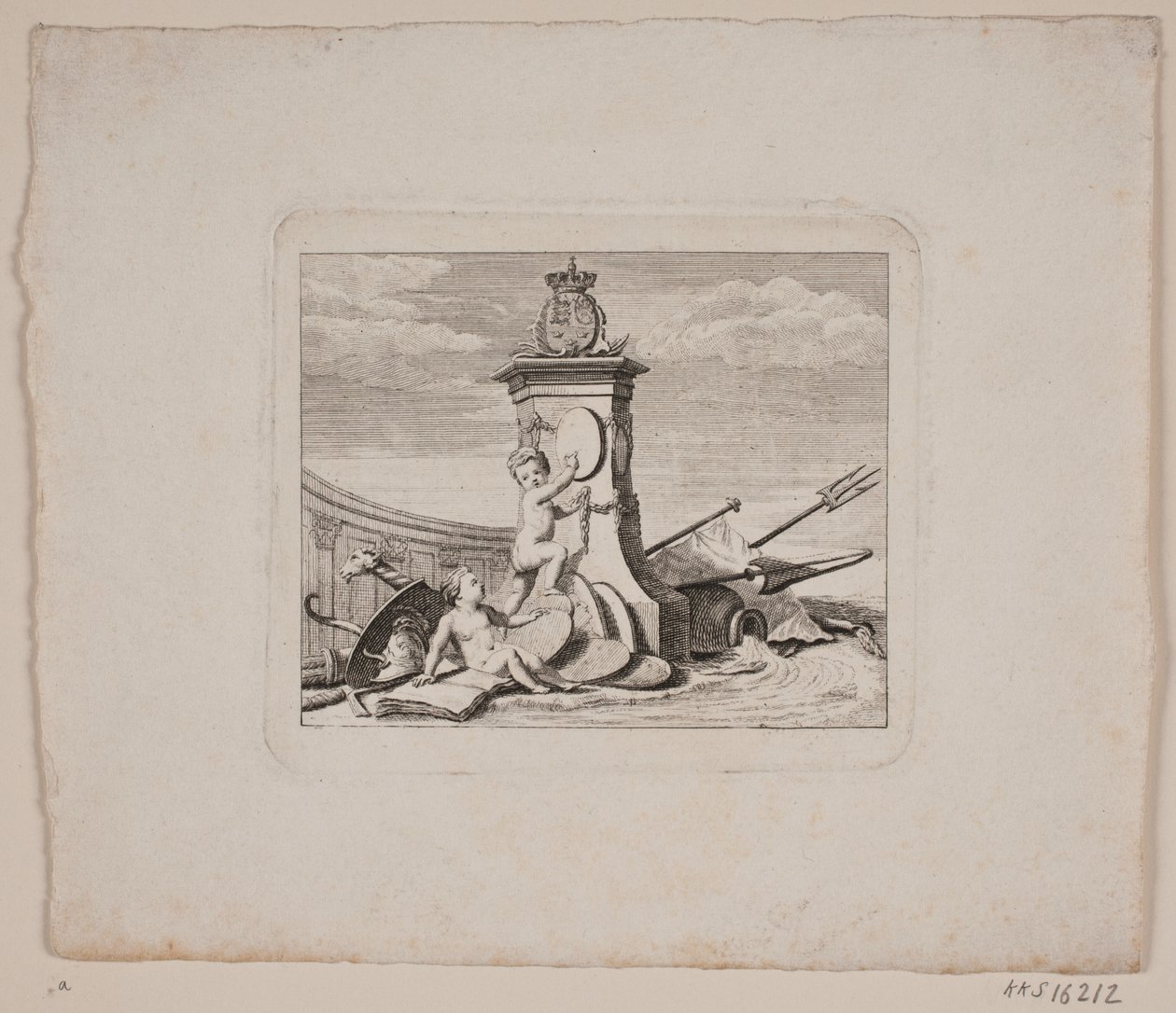 Vignette with Two Genii by Jonas Haas