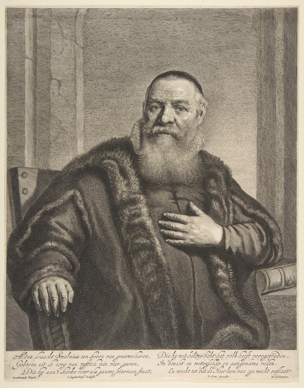 Portrait of Eleazor Swalmius by Jonas Suyderhoef