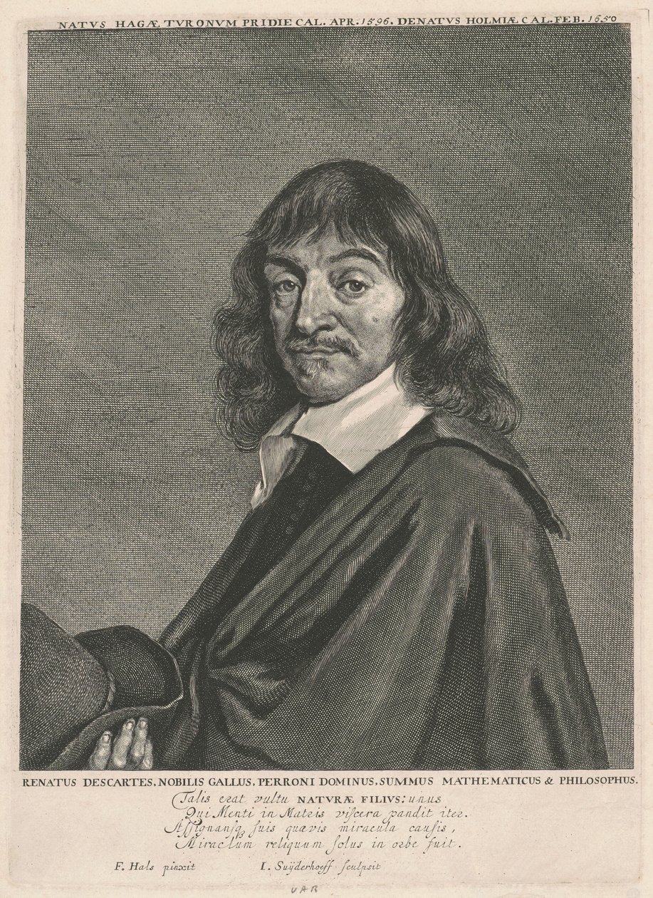 René Descartes by Jonas Suyderhoff, after Frans Hals