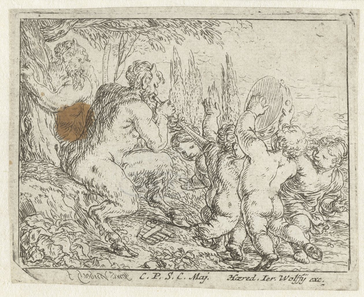 Music-Making Satyrs and Dancing Children by Jonas Umbach