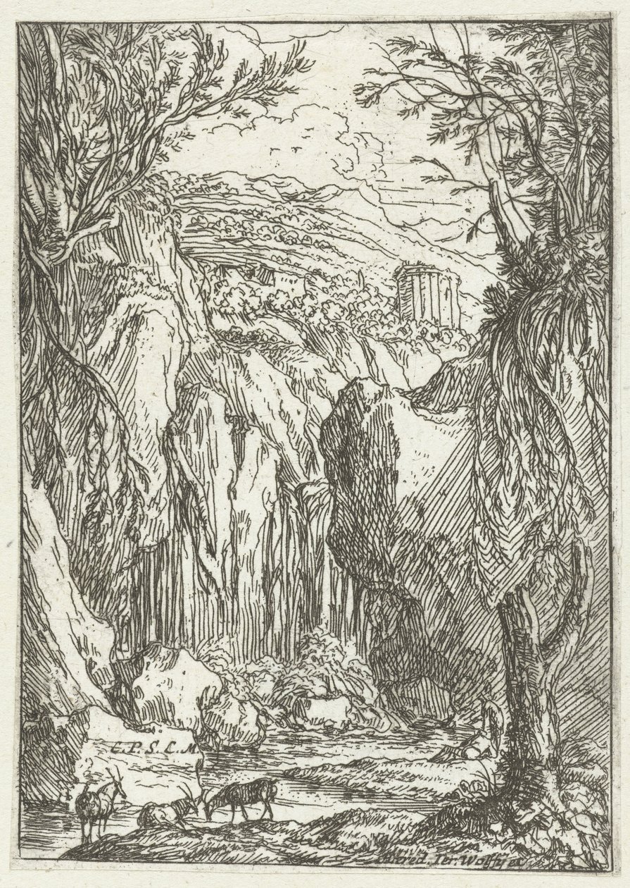 Rocky Landscape with Ancient Temple by Jonas Umbach