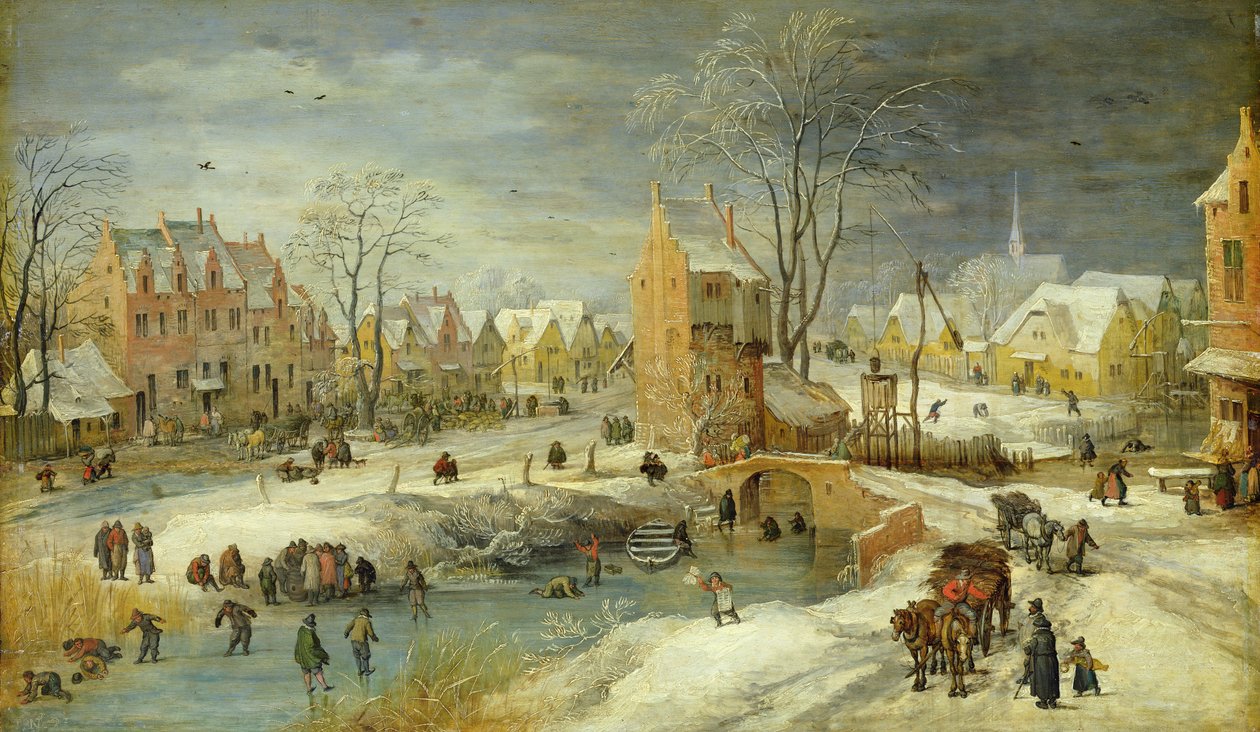 Village in Winter by Joos or Josse de Momper