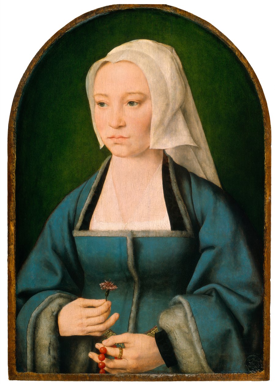Margaretha Boghe, Wife of Joris Vezeleer by Joos van Cleve