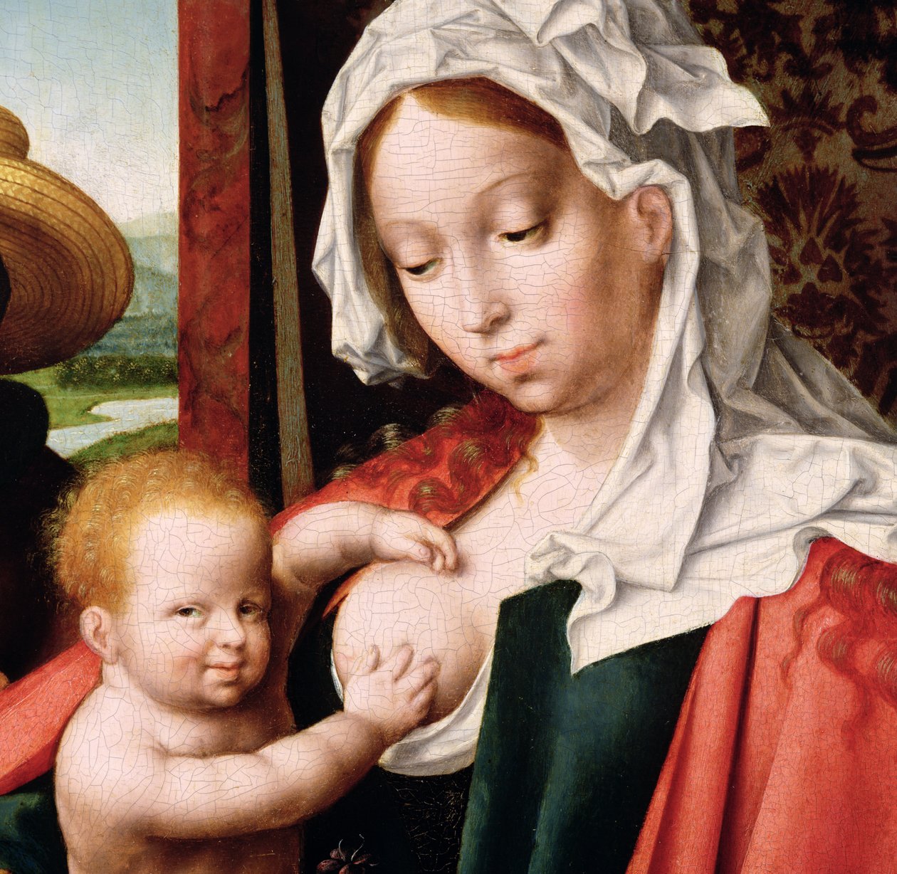 The Holy Family (detail) by Joos van Cleve