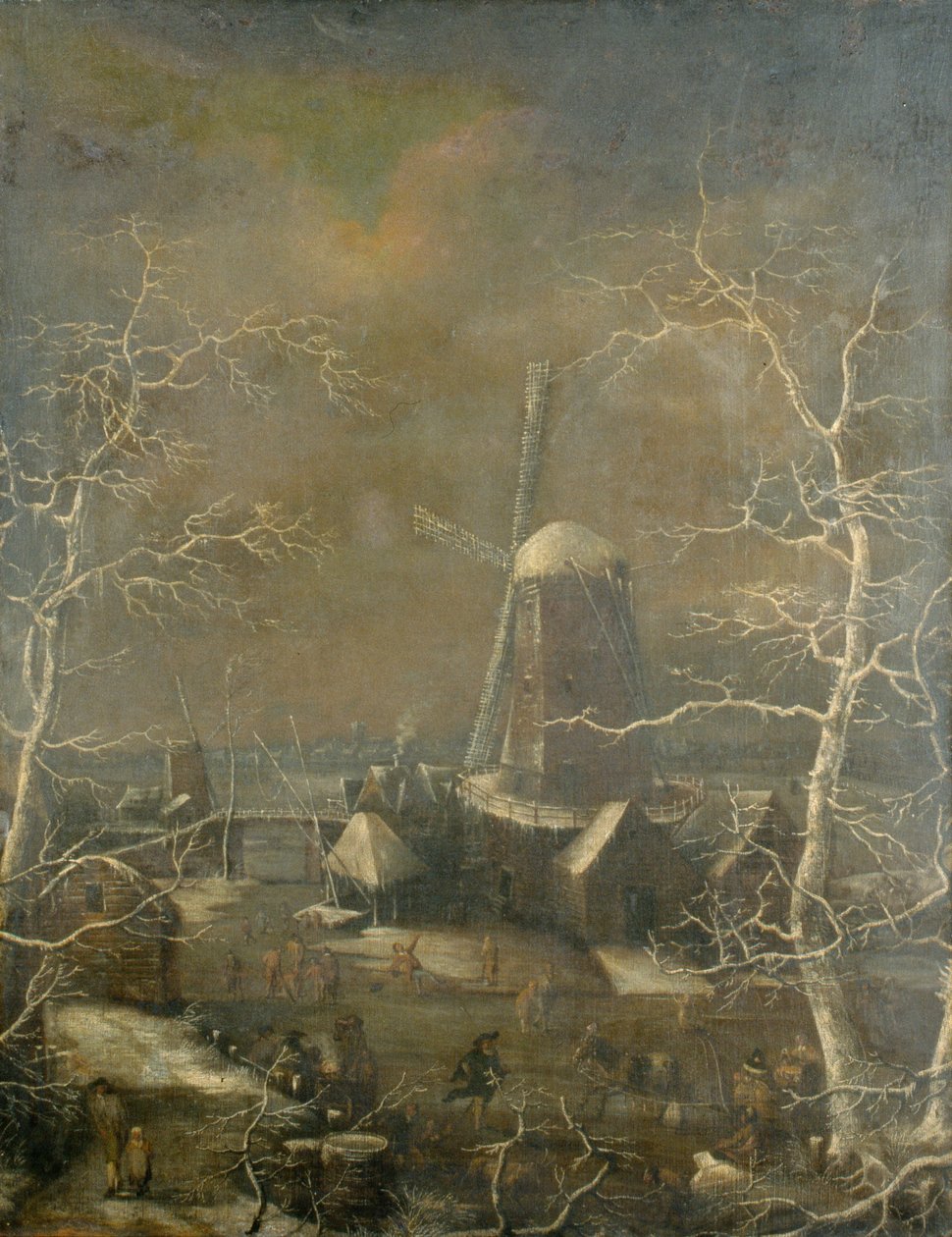 Winter Scene, c.1600 by Joos or Josse de The Younger (attr. to) Momper