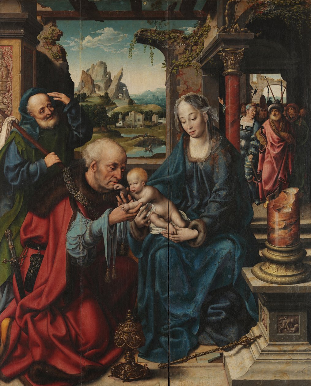 The Adoration of the Magi - Middle Panel, ca. 1515 by Joos van Cleve