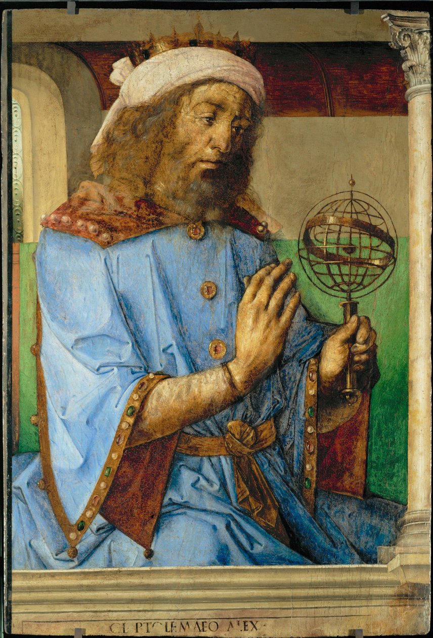 Claudius Ptolemy, Greek Astronomer and Geographer by Joos van Gent (fl.1460 75)