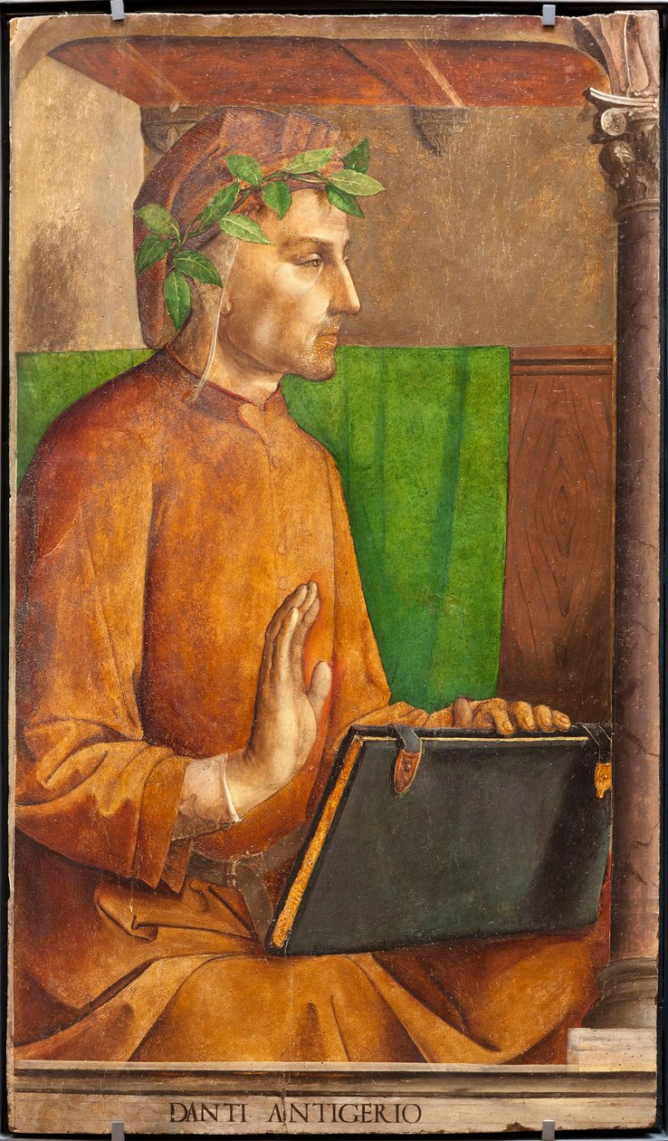 Effigy of Dante Alighieri by Joos van Gent (fl.1460 75)