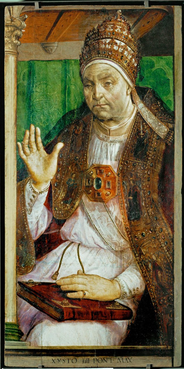 Pope Sixtus IV by Joos van Gent (fl.1460 75)