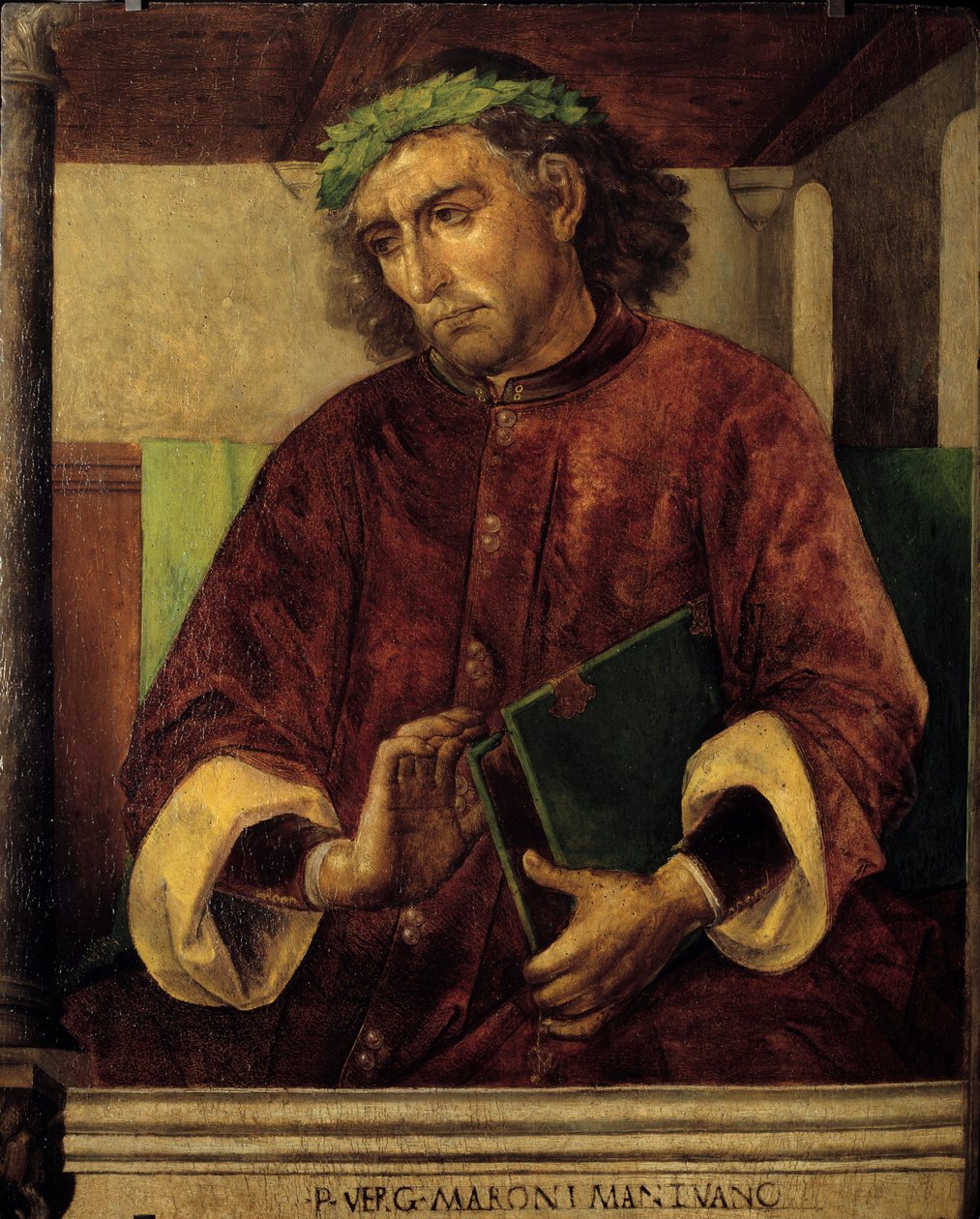 Portrait of Virgil, Roman poet and writer by Joos van Gent (fl.1460 75)
