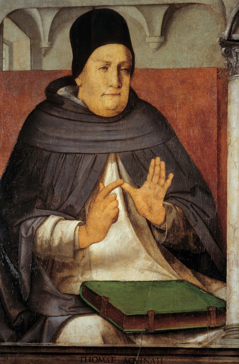 Representation of Saint Thomas Aquinas, Doctor of the Church by Joos van Gent (fl.1460 75)