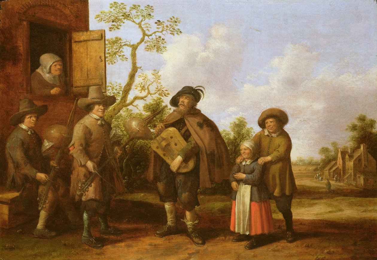 Village Scene with Musicians, 1659 by Joost Cornelisz. Droochsloot