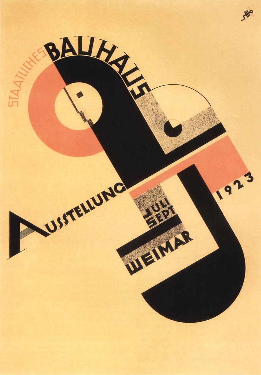 Bauhaus Exhibition. Postcard by Joost Schmidt