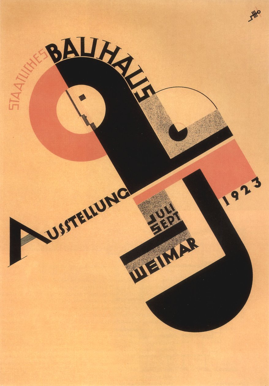 The Bauhaus Exhibition Advertising in Weimar by Joost Schmidt