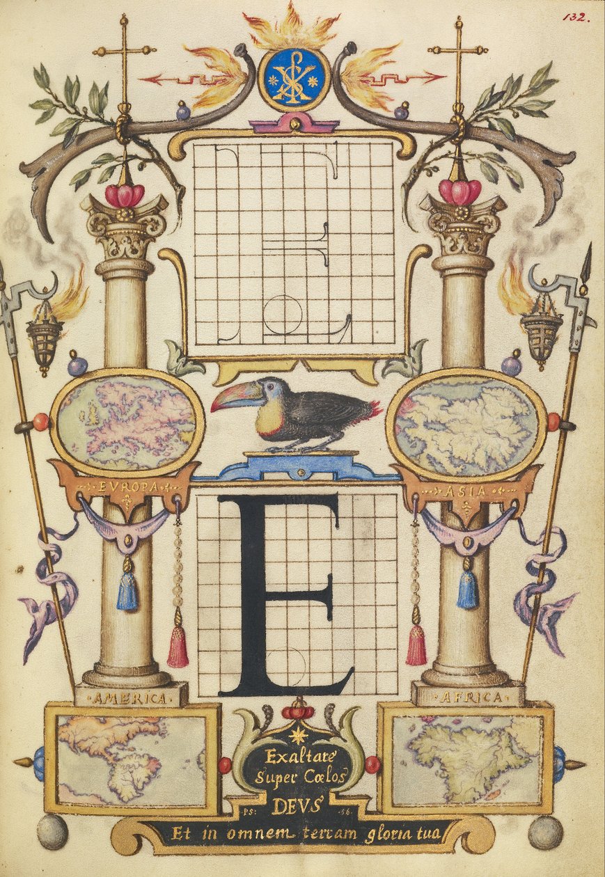 Guide for Constructing the Letter E by Joris Hoefnagel
