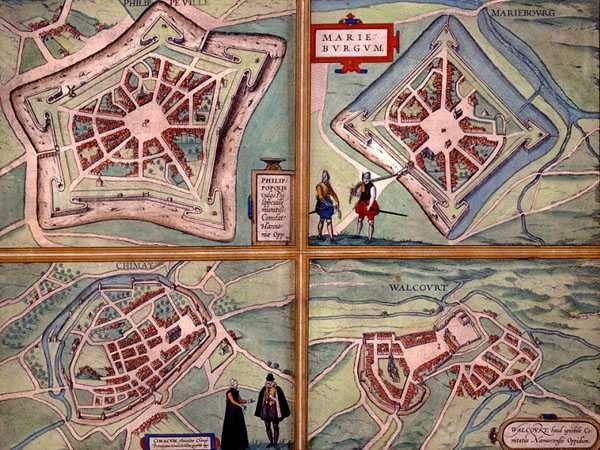 Maps of Philippeville, Mariembourg, Chimay, and Walcourt, from 