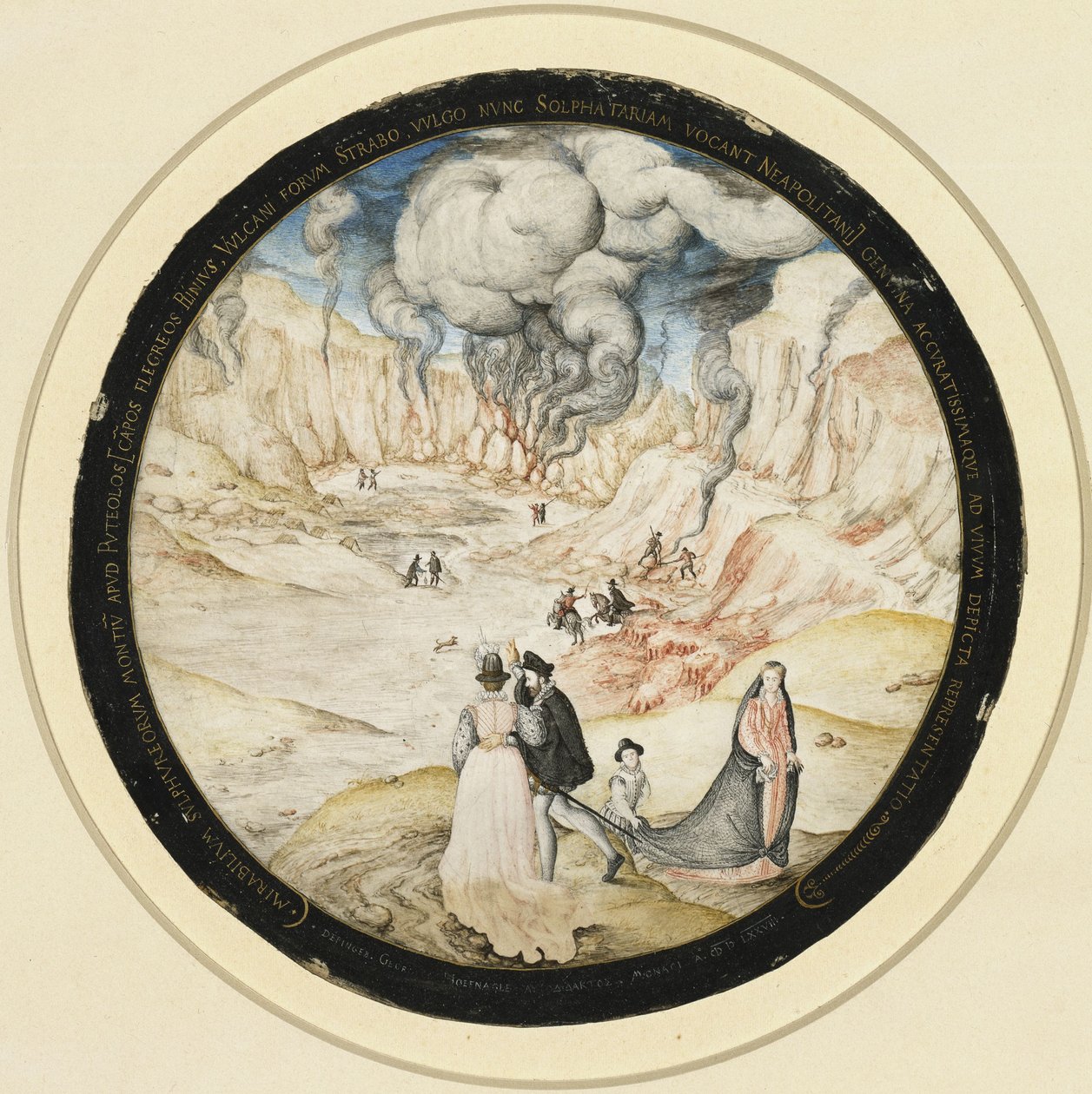 The Sulphur Baths of Solfatara near Pozzuoli by Joris Hoefnagel
