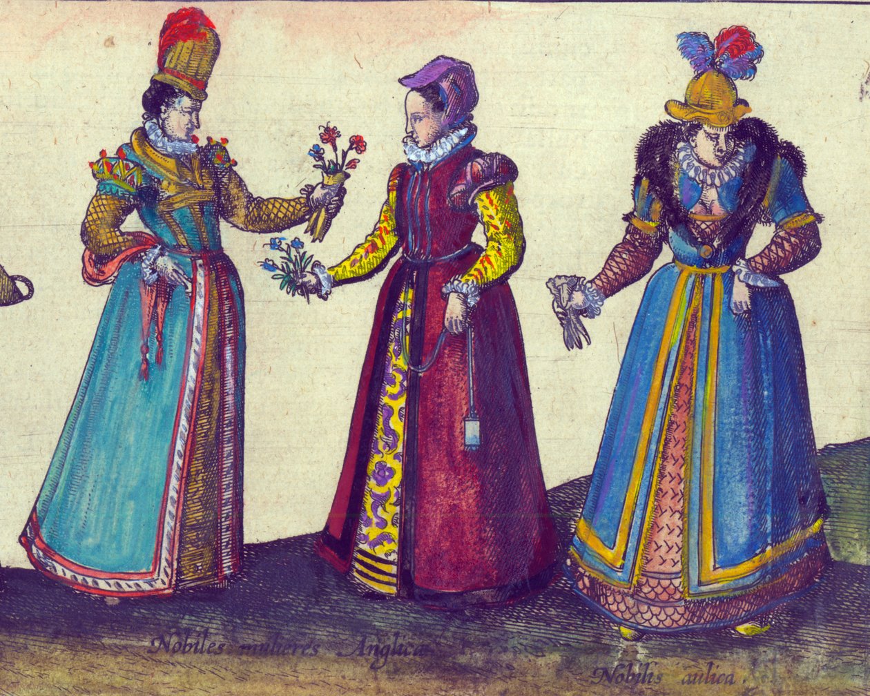 English Women of the Elizabethan Era (detail) by Joris Hoefnagel