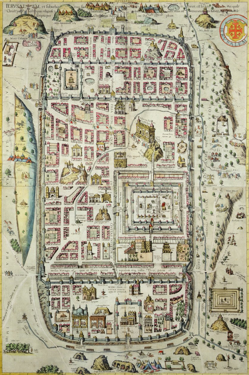 Map of Jerusalem and the Surrounding Area, from 