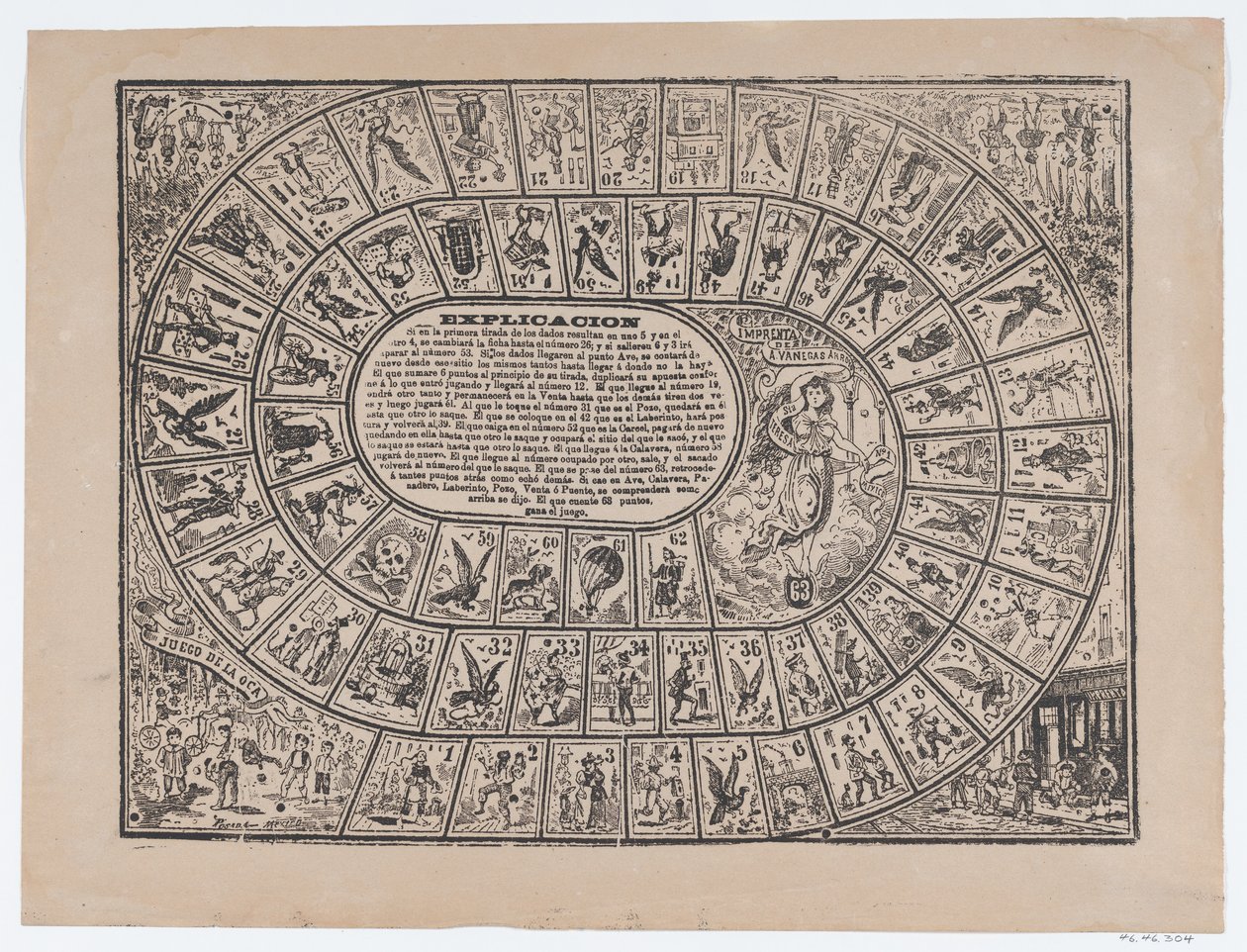 Game of the Goose, ca. 1900-1910 by José Guadalupe Posada