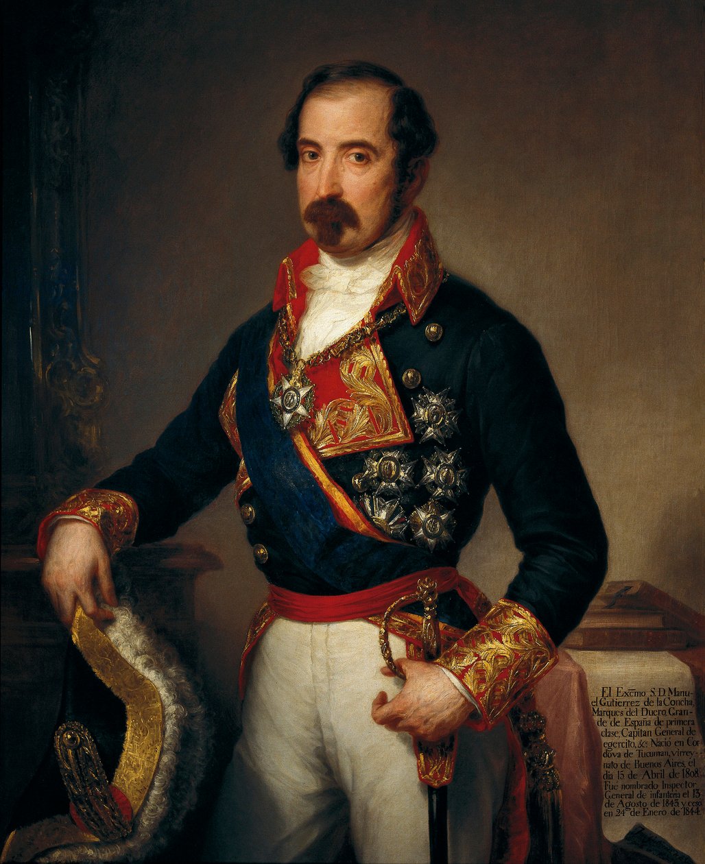 Portrait of Manuel Gutierrez de la Concha y Irigoyen, Marquis del Duero by José Gutiérrez de la Vega