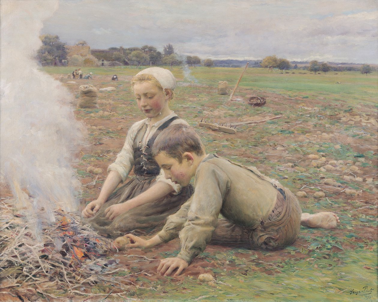 The Potato Gatherers by Jose Julio de Souza Pinto