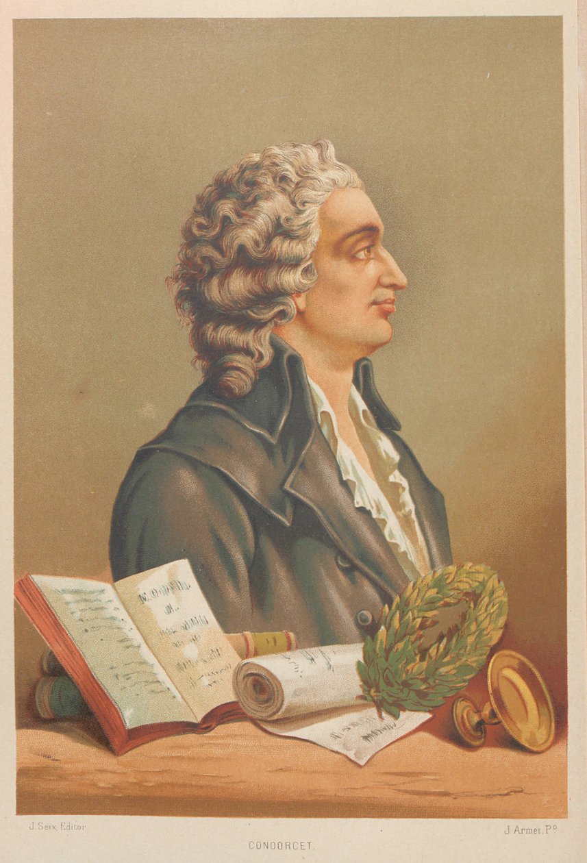 Portrait of Marie Jean Antoine Nicolas Caritat, Marquis de Condorcet by Jose Armet Portanell