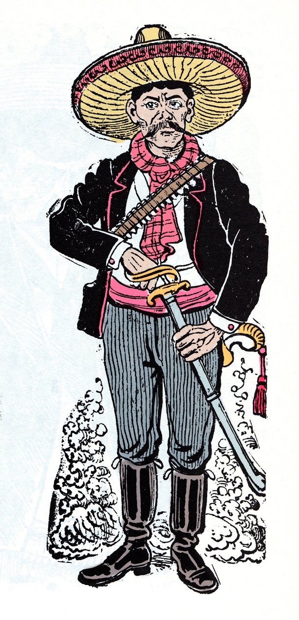Mexican Revolution (1910-1920) - Salazar Amador, Revolutionary Follower of Emiliano Zapata (Xylography by Jose Guadalupe Posada) by José Guadalupe Posada