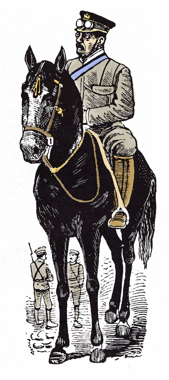 The Mexican Revolution: portrait of Victoriano Huerta. Xylography by Jose Guadalupe Posada by José Guadalupe Posada