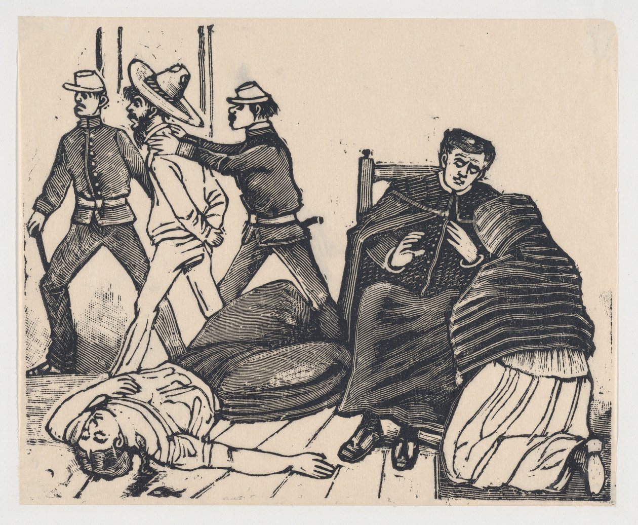 The Double Murder in Puente de los Gallos by José Guadalupe Posada